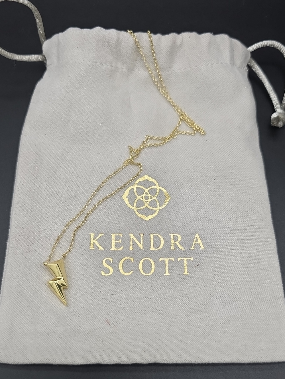 Kendra Scott Lightening Bolt Pendant &Chain Necklace - Women Jewelry